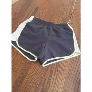 Small 4/6 Danskin Now Running Shorts with Liner Grey White Yellow